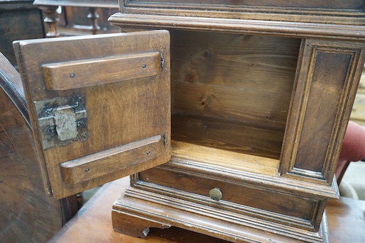 A 19th century style French provincial walnut small side cabinet